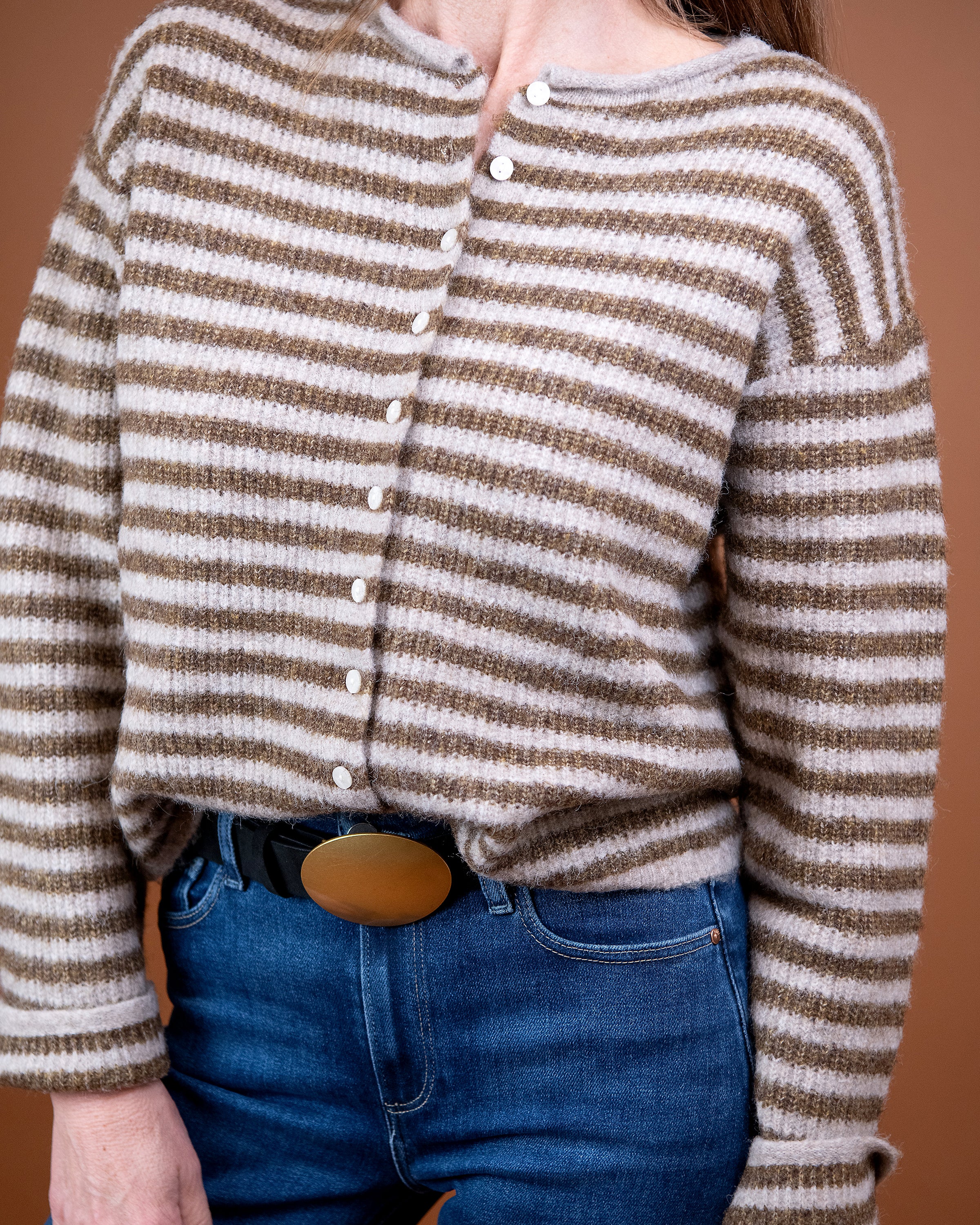 Caroline Striped Cardigan