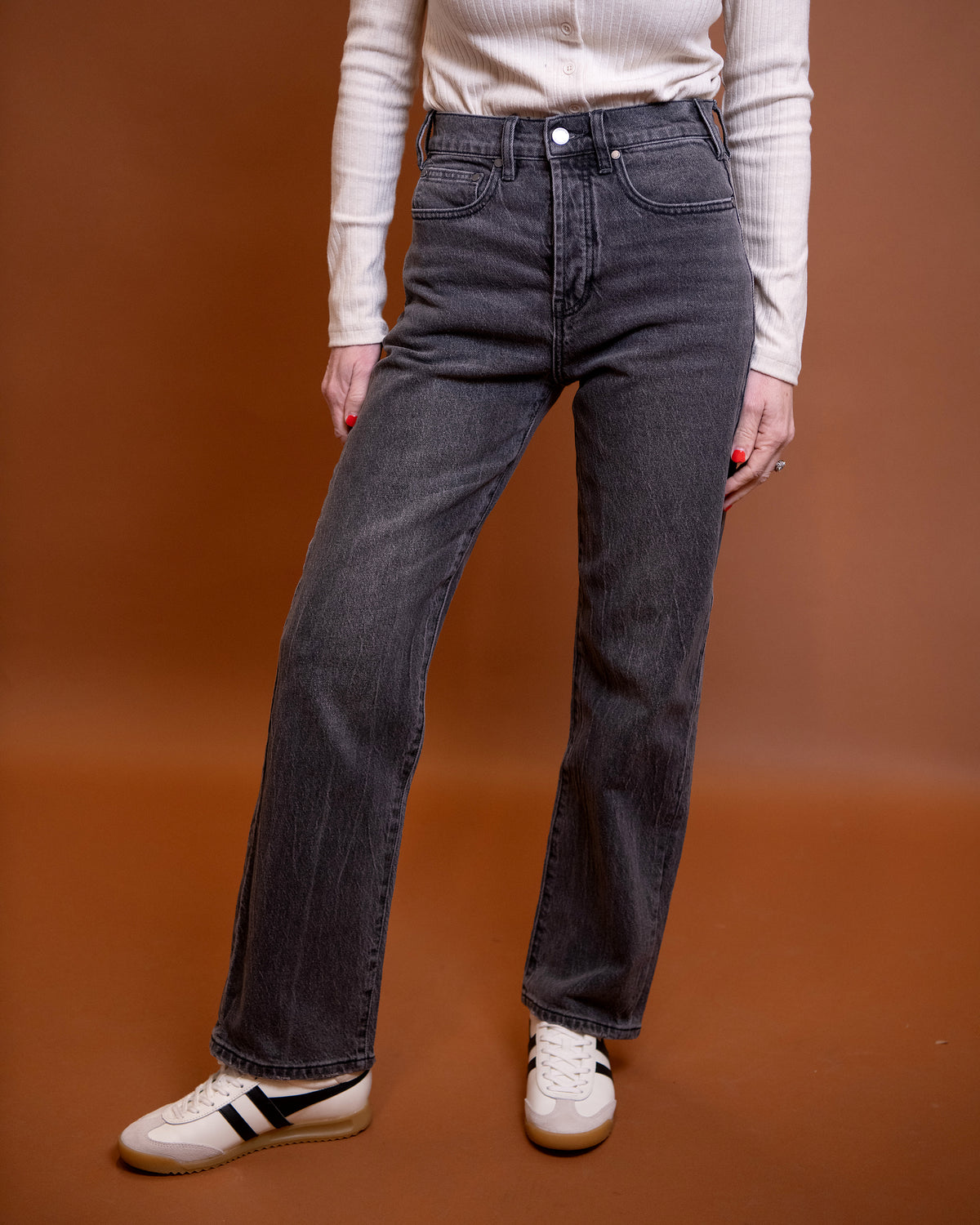 Maisie Vintage Straight Denim - Shadow Opal