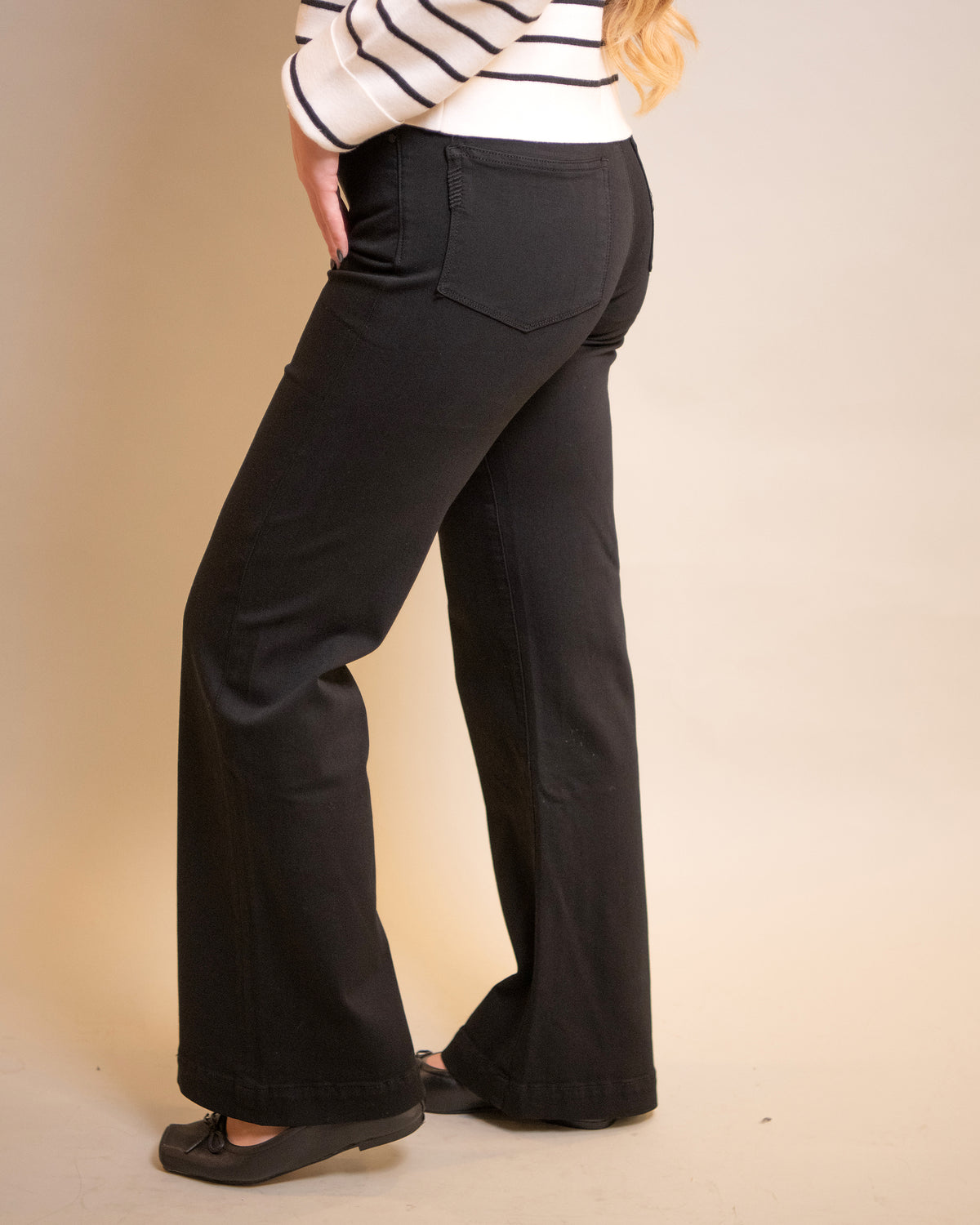 Leenah Wide Leg - Black Shadow